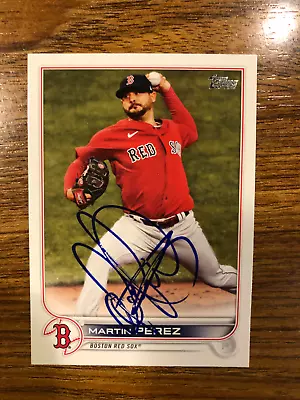 2022 Topps Boston Red Sox Martin Perez Autographed Baseball Team Card #212 • $14.99