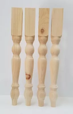 Knotty Pine Wood Set Of  Four Table Island Legs Unfinished 29  X 3  Hand Made  • $120