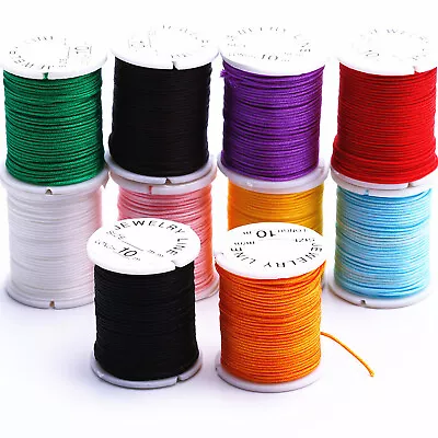 £11.62 • Buy 10 Rolls Nylon Cord Thread Chinese Knot Beading DIY Bracelet Braided Thread 1mm
