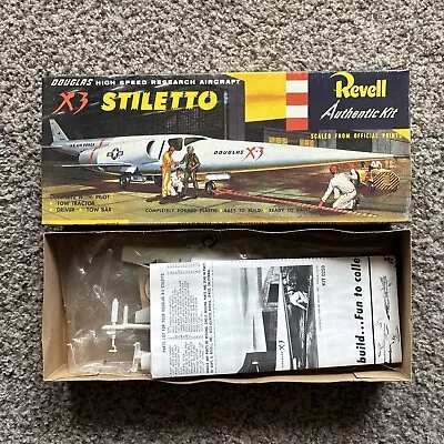 Vintage Revell Douglas  X-3 Stiletto Model Kit No. H-259 : 89 • $15