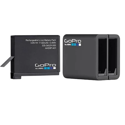 $22.50 • Buy Genuine GoPro Dual Battery Charger + Battery For GoPro HERO4