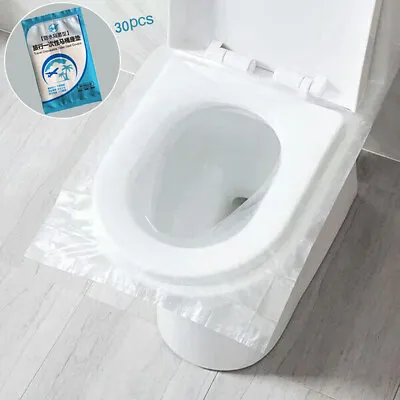 £4.96 • Buy 30pcs Disposable Toilet Seat Wc Mat Universal Toilet Sticker Toilet Seat Co APUK