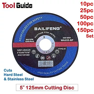 5  CUTTING DISC 125mm METAL CUT OFF WHEEL ANGLE GRINDER THIN STEEL STAINLESS 1.2 • $11.19