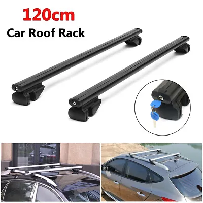 120Cm Universal Aluminum Car Roof Rack Locking Cross Bars Anti Theft Lockable AU • $61.99