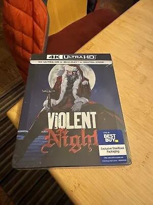 Violent Night 4K Limited Edition Steelbook(UHD + Blu-ray + Digital) NEW & Sealed • $42