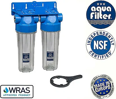 Aquafilter 10  Double Twin Water Filter Housing 1  / Biodiesel & Vegetable Oil • £39