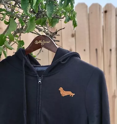 Long Haired Dachshund Dog Embroidered Zipper Hoodie For Women Women Zip Hoodie • $44.99