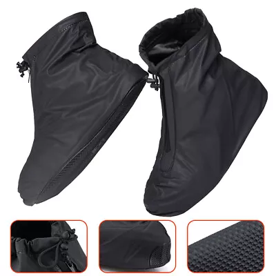 Waterproof Rain Shoe Covers Reusable Boot Anti Slip Rubber Sole Bike Overshoes • $11.99