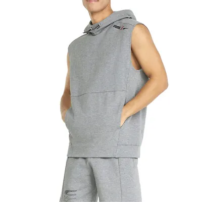 Puma RadCal Pullover Sleeveless Hoodie Mens Grey Casual Outerwear 67159203 • $34.99