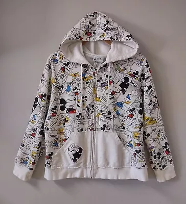 Disney Parks Mickey Mouse & Friends All Over Print Hoodie Beaded Zip XL Unisex • $12.99