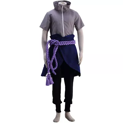 Anime Naruto Shippuden Uchiha Sasuke Cosplay Clothes Set Halloween Outfit Fancy • $58.79