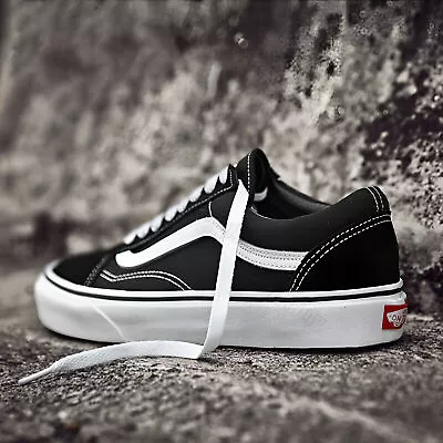 2024 VAN Old Skool Skate Shoes Black All Size Classic Canvas Running Sneakers UK • £25.99