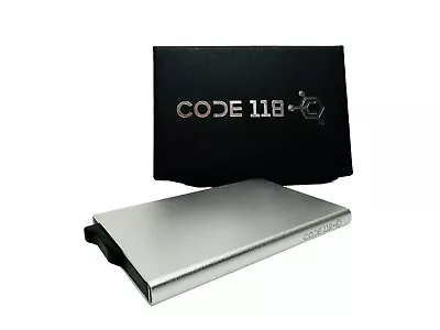 Code 118 Aluminum Wallet Metallic Gray Mens Compact Wallet - No Band • $22.75