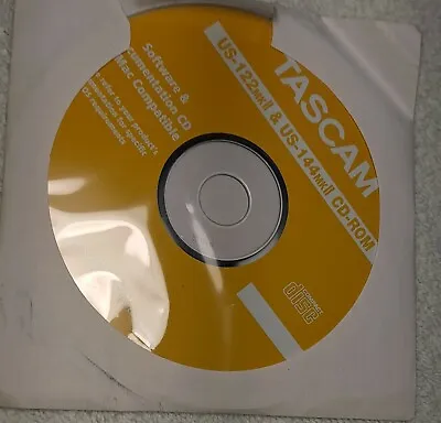 Tascam US-122 MKII US 144 MK II CD Rom Software MAC Compatible • $29