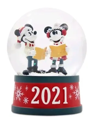 NIP Disney Store 2021 Mickey And Minnie Mouse Christmas Carol Holiday Snow Globe • $24.79