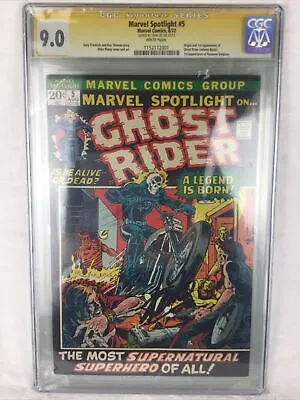 $40 • Buy Marvel Spotlight 5 CGC 9.0 1st Appearance Ghost Rider CGC Stan Lee Signed SS WP!