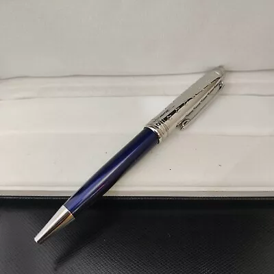 Luxury 163 Metal Prince Series Blue+Silver Color 0.7mm Ballpoint Pen NO BOX • $27.62