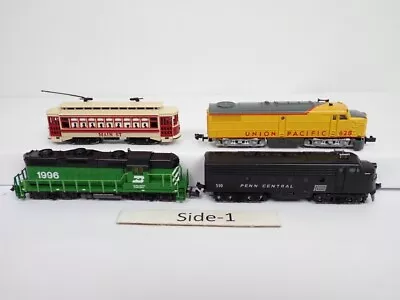 Lot Of 3 Older N Scale Diesel Locomotives And 1 Trolley • $21.50