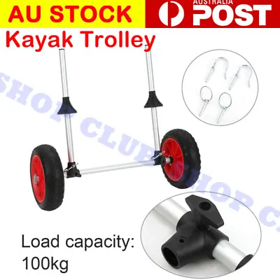 NEW Kayak Trolley Carrier Cart Wheel Collapsible Foldable Aluminium Canoe 100kg • $64.50