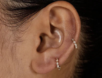 $800 • Buy Sarah & Sebastian Marquise Diamond Hoop Earring