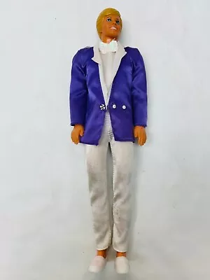 Vintage My First Ken Doll 1989 W/ Purple Jacket White Shoes & Jumpsuit *STAINS* • $20.85