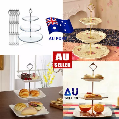 3 Tier Hardware Crown Cake Plate Stand Handle Fitting Wedding Party TM • $8.97