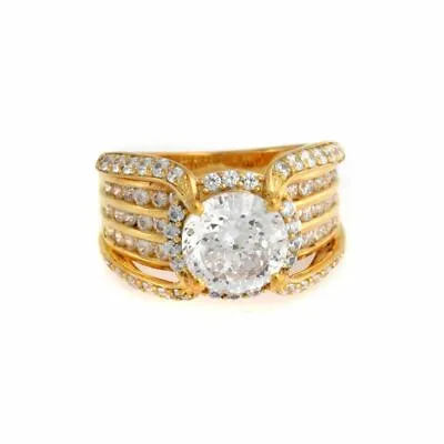 HSN Victoria Wieck Sterling Vermeil Absolute Vivabella Cut Bridge Ring $258 • $172.56