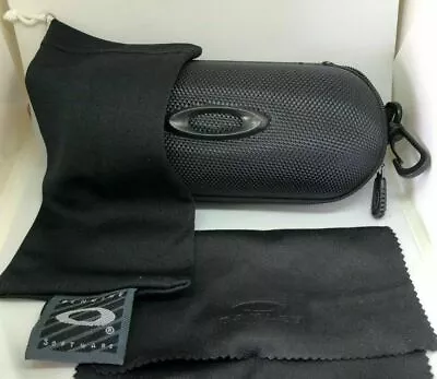 Oakley Sunglasses/Eyeglasses Hard Zipper Case W/ Cleaning Cloth And Dust Bag • $9.99