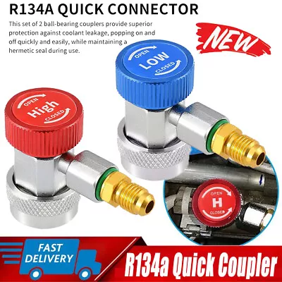 A/C Air Condition R134A Quick Coupler Adapter High Low Manifold Gauge Connector • $14.99