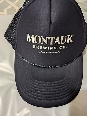 Montauk Brewing Co. Trucker Hat Cap Navy Blue Otto • $19.99