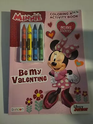 MINNIE VALENTINE  Coloring  & Activity Book  With Crayons And Stickers  • $0.99