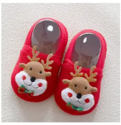 Toddler (5.31”) Christmas Elk/Reindeer Anti-Slip House Shoes • $11.95
