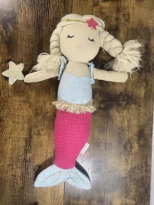 Mud Pie Mermaid Plush Hot Pink 17  • $9.99