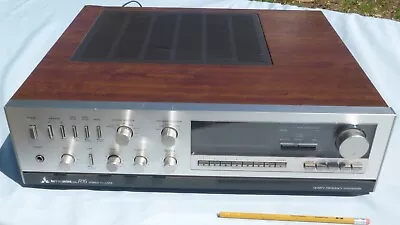 Mitsubishi DA-R15 AM/FM Stereo Receiver PHONO/Tape/AUX Powers Up W/Issue • $39.99