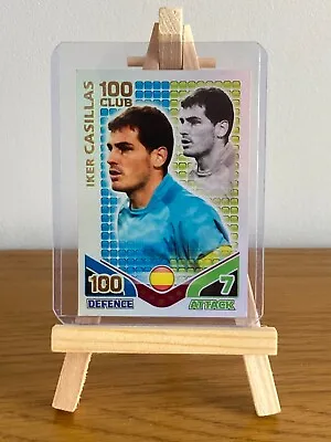 Iker Casillas 100 Club World Cup 2010 Topps Match Attax Trading Card Spain • £6