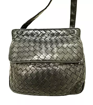 Bottega Veneta Auth Nappa Intrecciato Shoulder Purse Crossbody Bag Small Black • £241.05