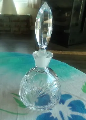 Vintage Marquis Waterford Clear Cut Crystal Perfume Bottle With Stopper • $14.95