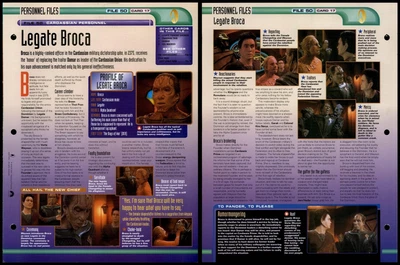 £1.49 • Buy Legate Broca - Cardassian Personnel - Star Trek Fact File Page