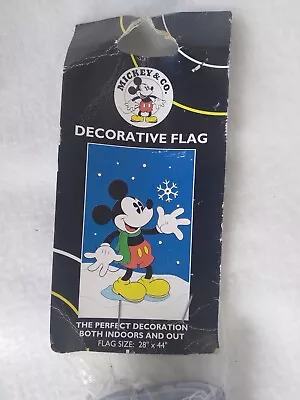 DISNEY MICKEY MOUSE CHRISTMAS SNOW ANGEL 24 X44  LARGE Indoor Outdoor FLAG NEW • $25