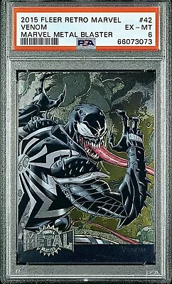 2015 Fleer Retro Marvel Metal Blaster #42 Venom PSA 6 🔥 RARE 🔥 • $45