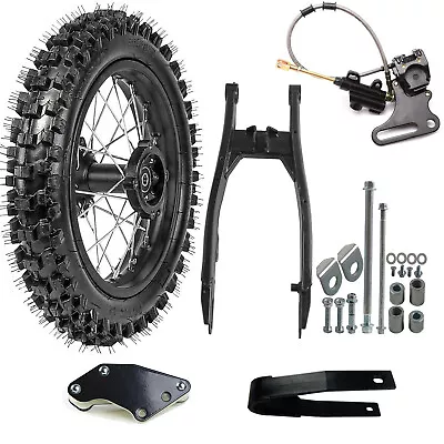 $244.88 • Buy 90/100-14'' Rear Wheel Rim Tire+Swingarm Fr Pit Bike Apollo SSR RFZ YZ85 CR85 80