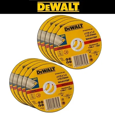 DeWALT 115mm Cutting Discs Metal Inox Stainless Steel Super Thin 4.5  Inch Wheel • £14.83