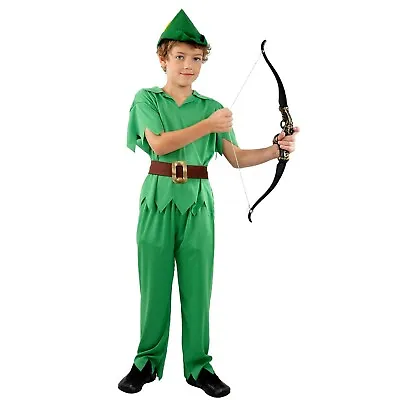 Peter Pan Robin Hood Costume Boys Neverland Movie Fairytale Elf Book Week • $26.95