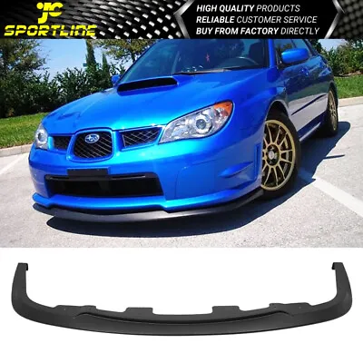 Fits 06 07 Subaru Impreza WRX STI PP Front Bumper Lip Spoiler Bodykit Black • $59.98