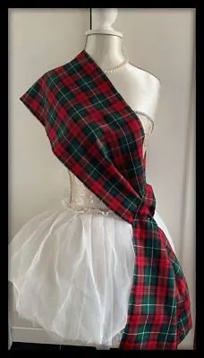 Margaret Rose Stewart Tartan Sash Rosette Burns Night Wedding Scottish Kilt Tie • £9.90