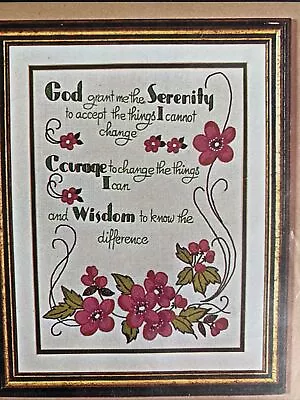 Serenity Prayer Vintage Linen Embroidery Kit NIP 11x14 Vogart • $14