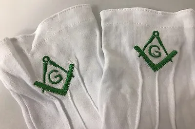 Freemason Masonic Holiday Green Dress Gloves • $12.99