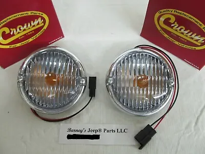 Fits Jeep Cj5 Cj7 Cj8 Front Parking Lamp 1976 1/2 - 1986 Pair Free Ship! • $54.95