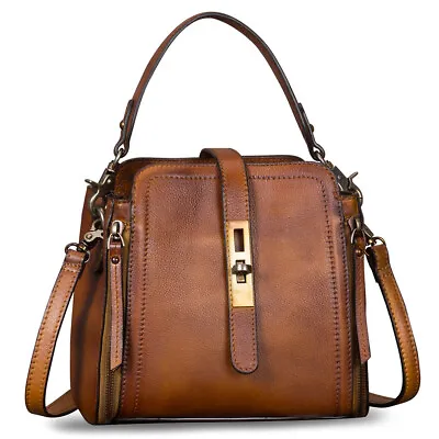 Vintage Genuine Leather Women Satchel Handbags Crossbody Purses Shoulder Bag • $125