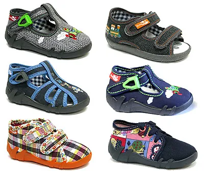 BOYS SANDALS BABY Children Kids Toddler Infant Casual Canvas Shoes Fasten • £5.99